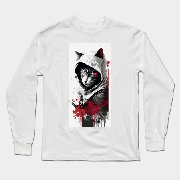 Cat Assassin Long Sleeve T-Shirt by obstinator